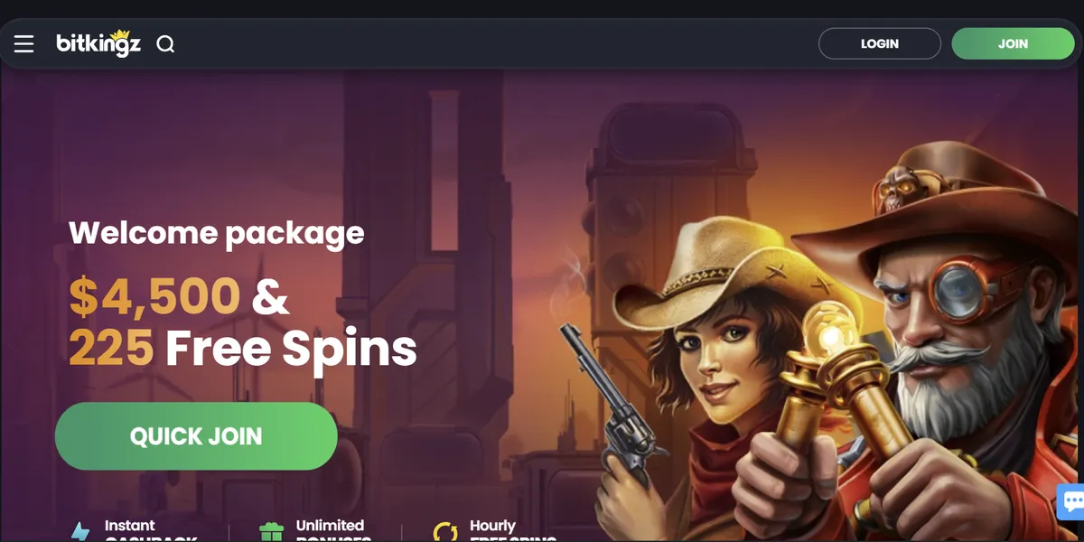 Application banner Bitkingz Casino