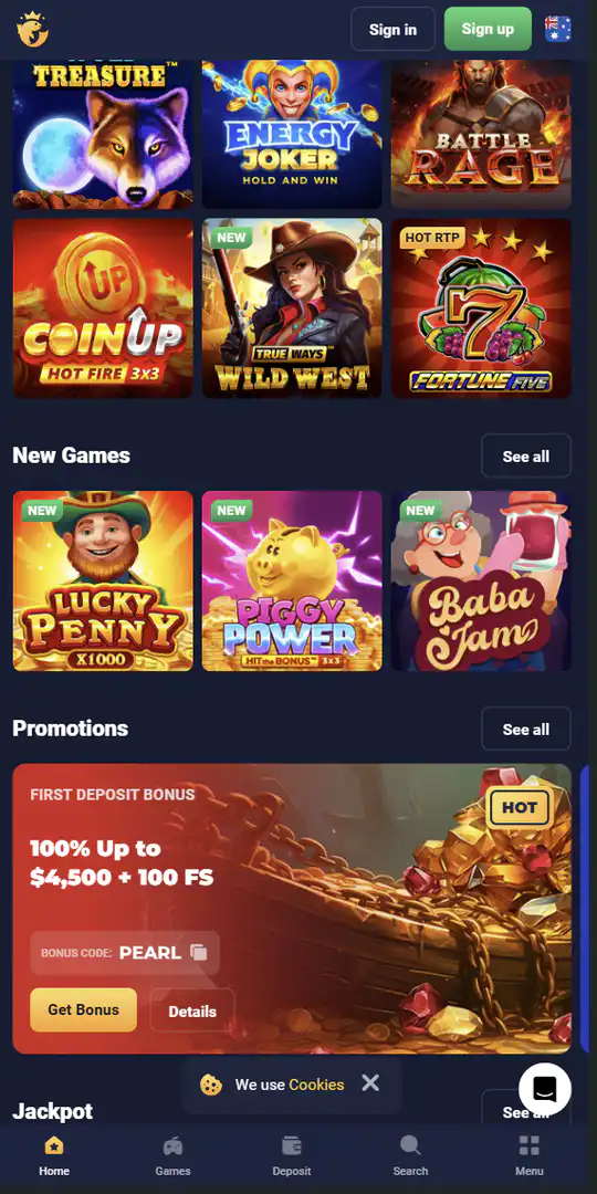 Screenshot of the application Joo Casino 1