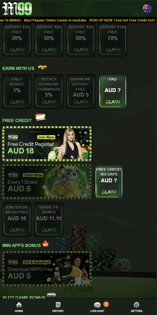 Screenshot of the application M99 Casino 2