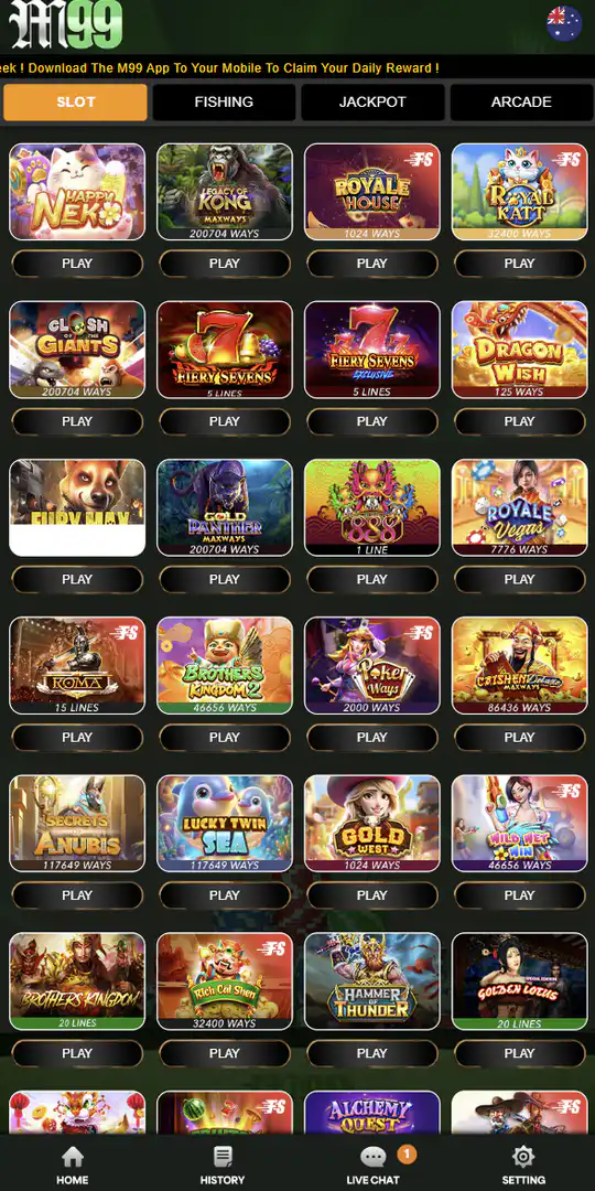 Screenshot of the application M99 Casino 5