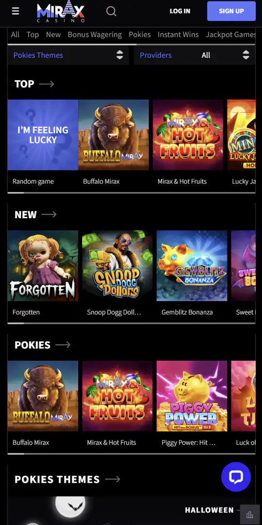 Screenshot of the application Miraxcasino 1