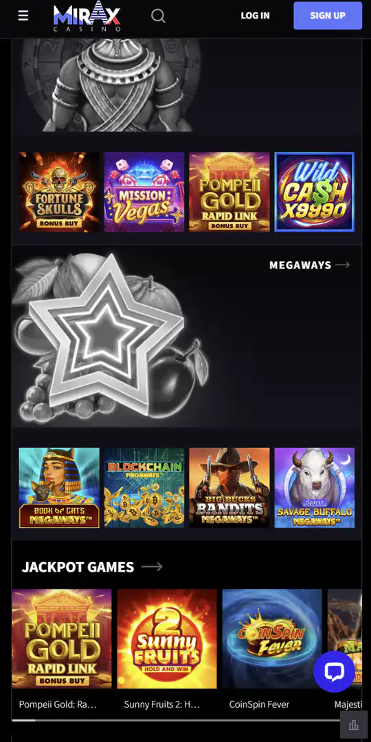 Screenshot of the application Miraxcasino 5