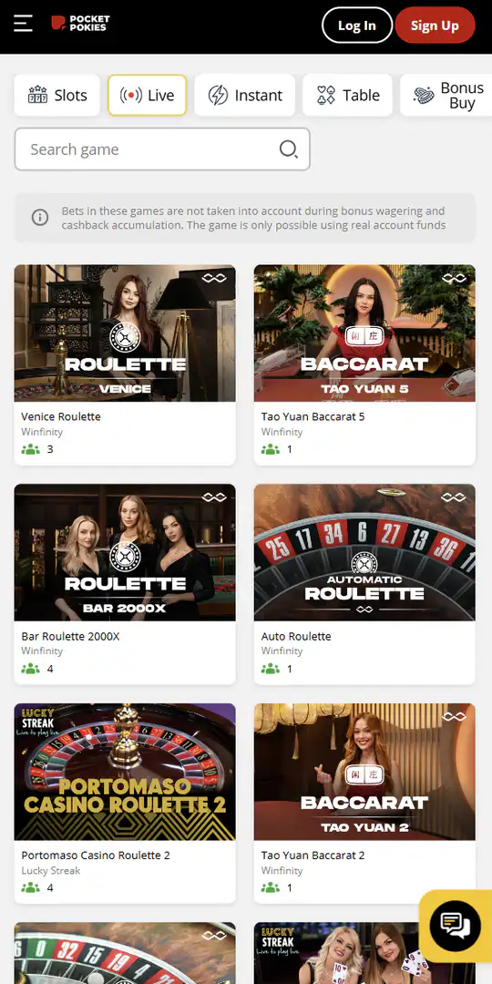 Screenshot of the application Pocket Pokies 3