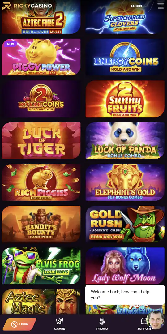 Screenshot of the application Ricky Casino 2