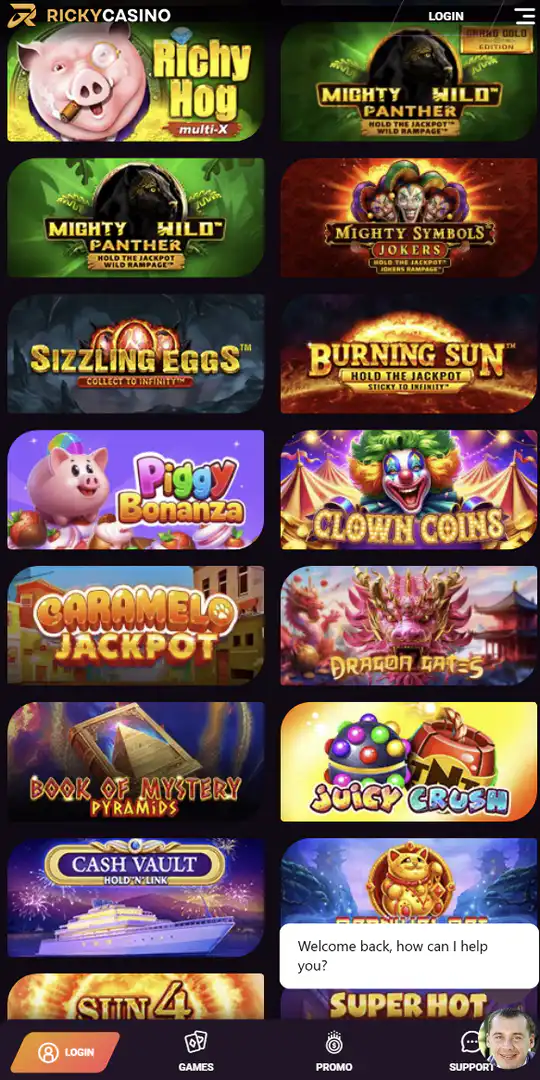 Screenshot of the application Ricky Casino 3