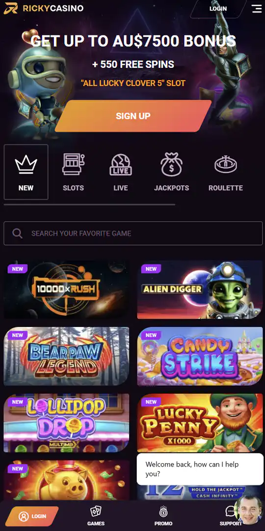 Screenshot of the application Ricky Casino 4