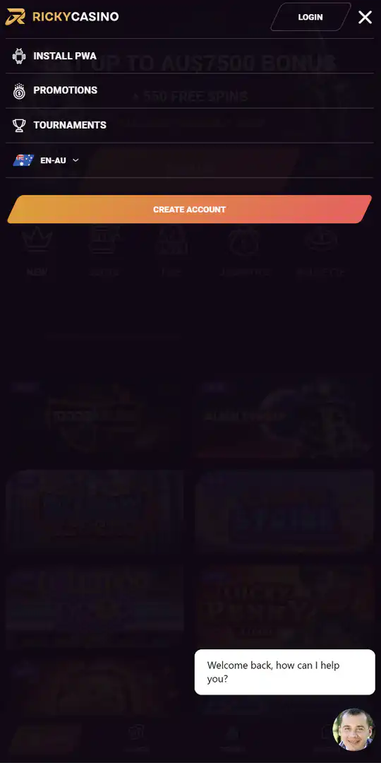 Screenshot of the application Ricky Casino 5