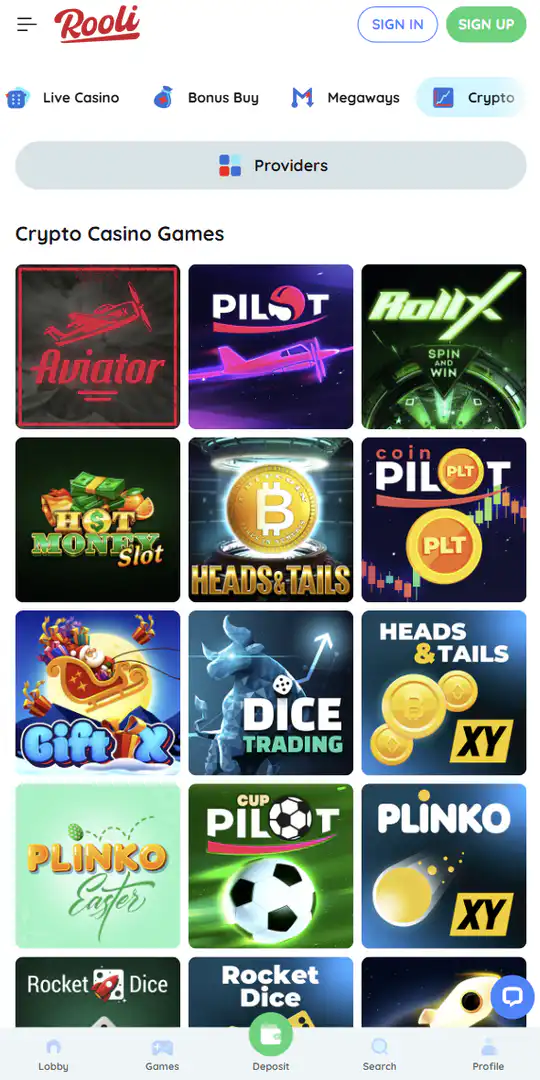 Screenshot of the application Rooli Casino 4