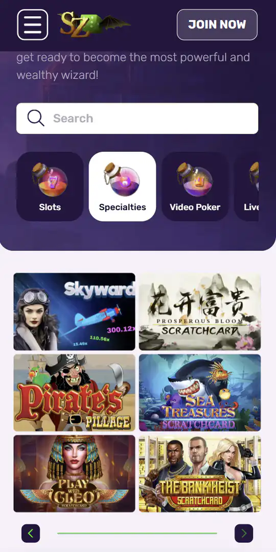 Screenshot of the application Shazam Casino 3